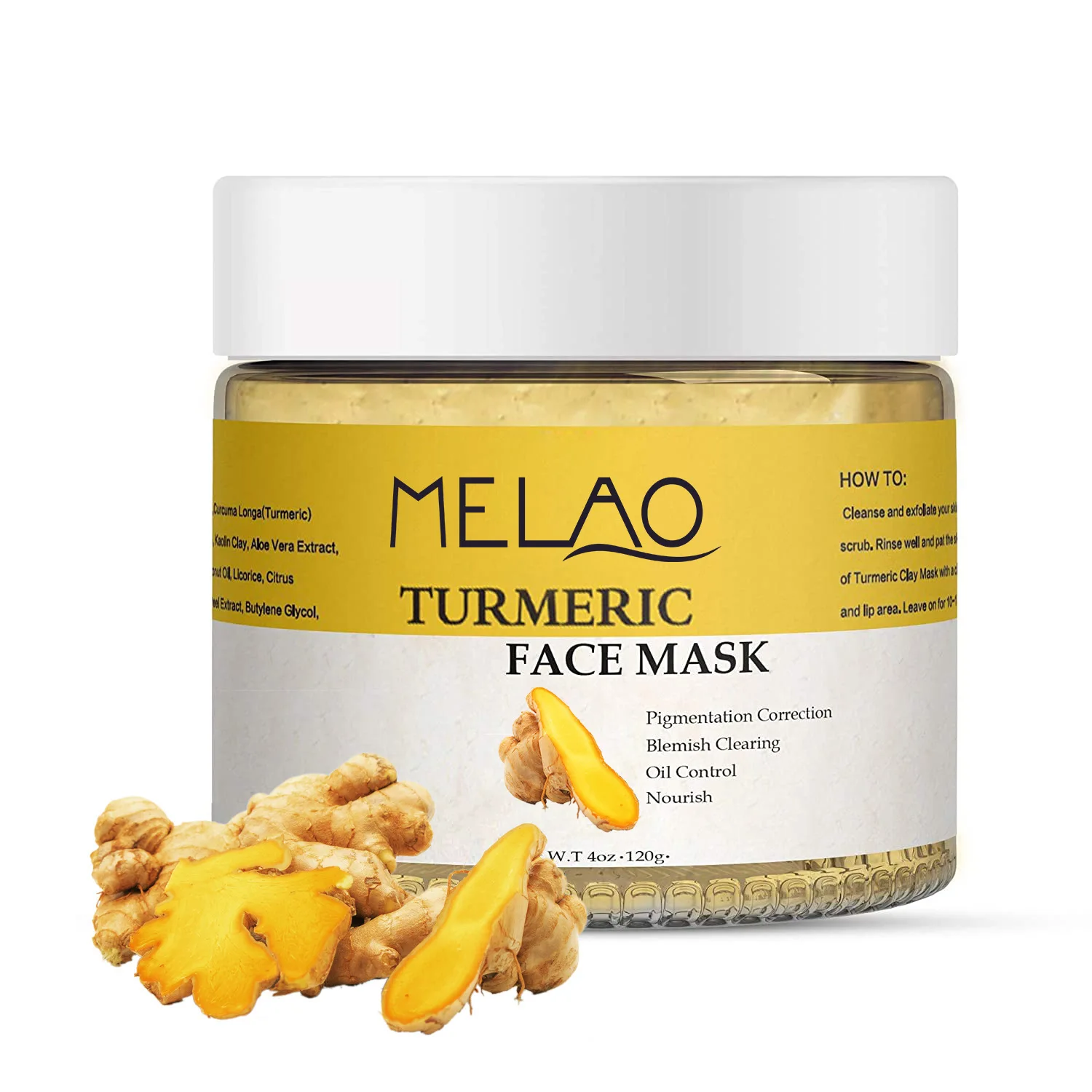 

Private Label Wholesale Shrinking Pores Cleansing Moisturizing 24k Gold Turmeric Facial Masks