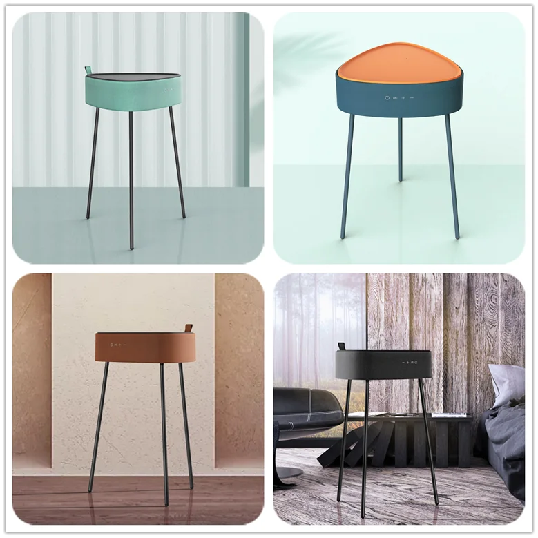 Fashionable Design Multiuse Living Room Smart Music Furniture Bluetooth With Removable Tray With USB Port Table Speaker - ANKUX.COM