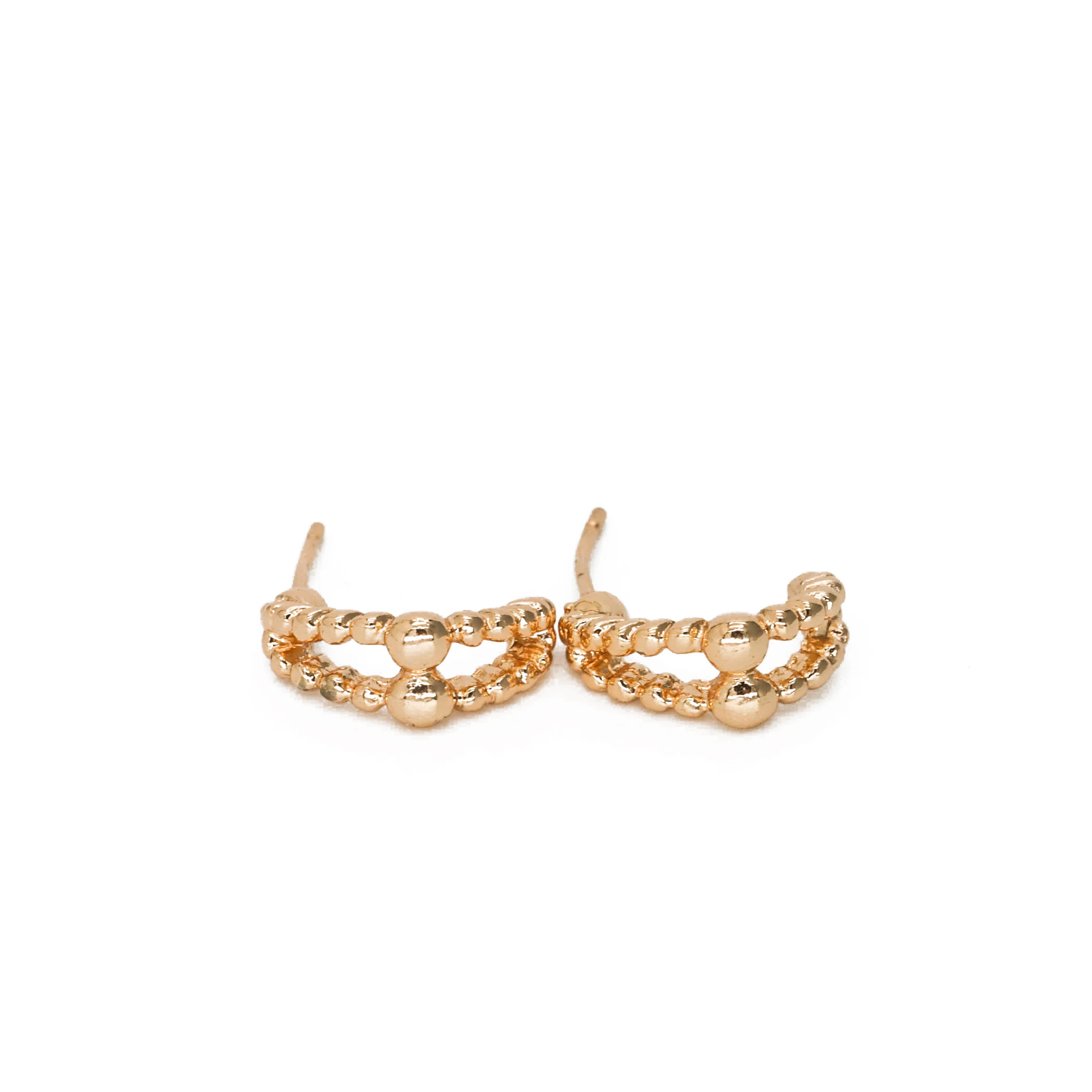 

Fashionable small earrings bohemian earring statement moon banana accessories, Gold