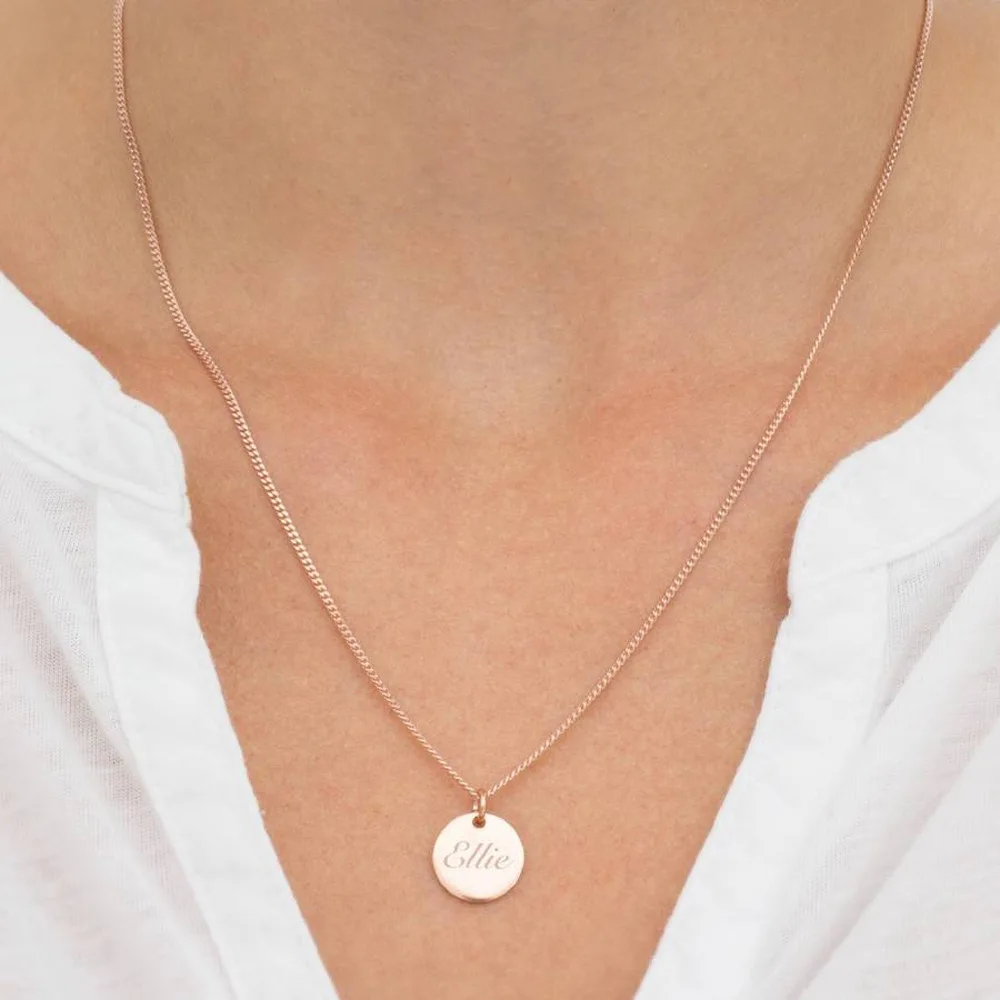 

Fashion Disc Elegant Gold Small Round Short Neck Chain Clavicle Necklace Female Pendant, Silver rose gold silver