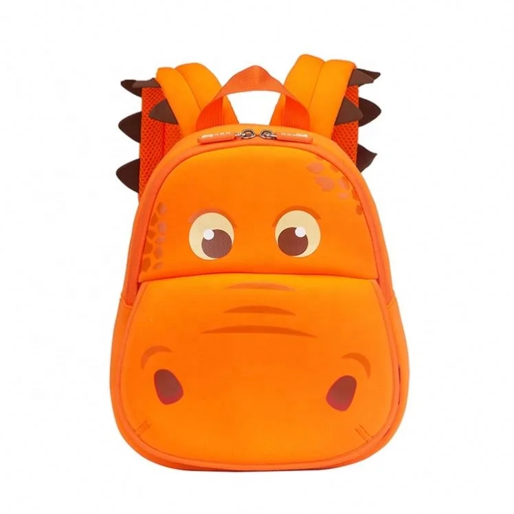 

dropshipping neoprene kids backpack cartoon hippo childrens school bag
