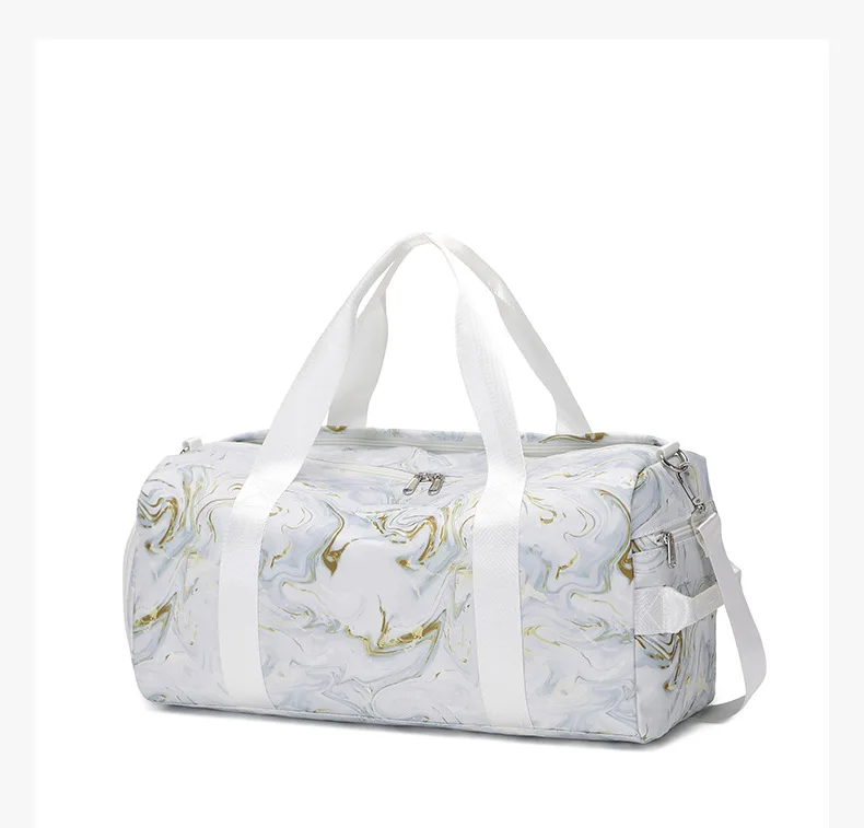 

2022 Factory sac de voyage bolsos gym Sport Fitness Women Girl Weekender marble Travel duffel Bag Duffle Bag Spend The Night Bag