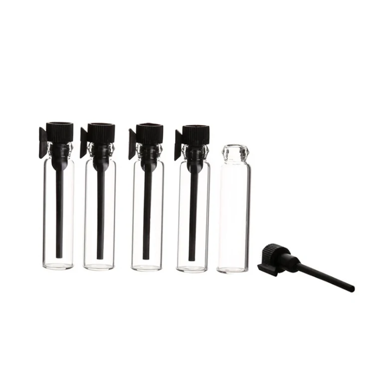 

Wholesale 1ml 2ml 3ml 5ml Clear Mini Perfume Filling Sample Bottle Glass Vial Tube For Essential Oil With Plastic Plug