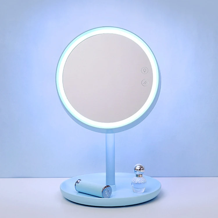 

Round Folding Table Lamp Espejos Led Mirror Cosmetic