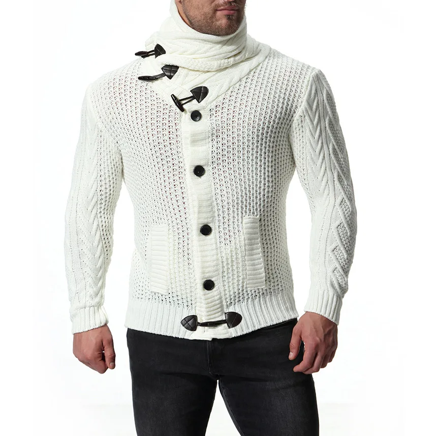 

Men's Thick Coat Turtleneck Pullover Sweater Cardigan Male Wear cotton Sweater, Picture