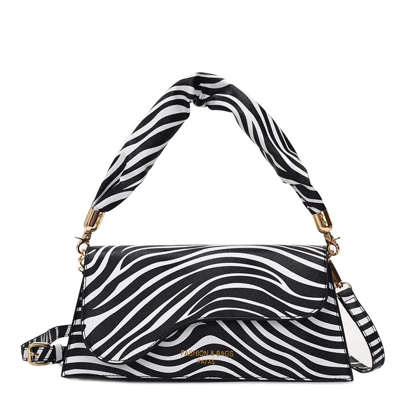 

2021 new hit color wild one-shoulder diagonal bag women crossbody handbags zebra pattern cow pattern bags