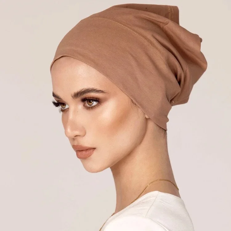 

Wholesale Women's Underscarf Cotton Jersey Inner Hat Hijab Tube Cap Islamic Hijab Elastic Undercap