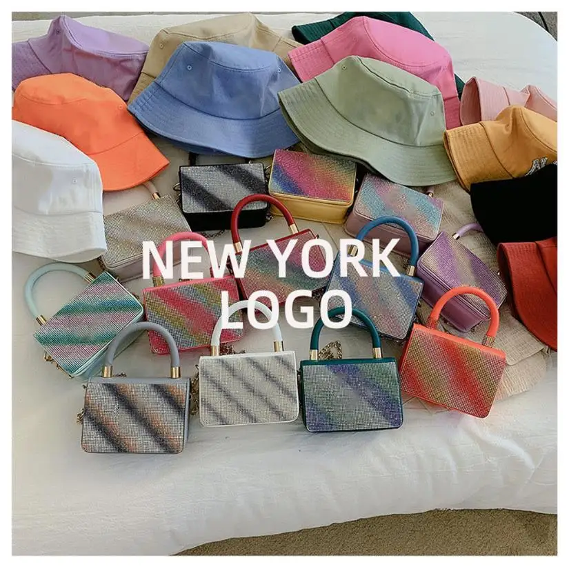 

New York hat and purse set Yankee LA Detroit ny purse and bucket hat set women hand bags nyc purse ladies handbags women bags, 13 color
