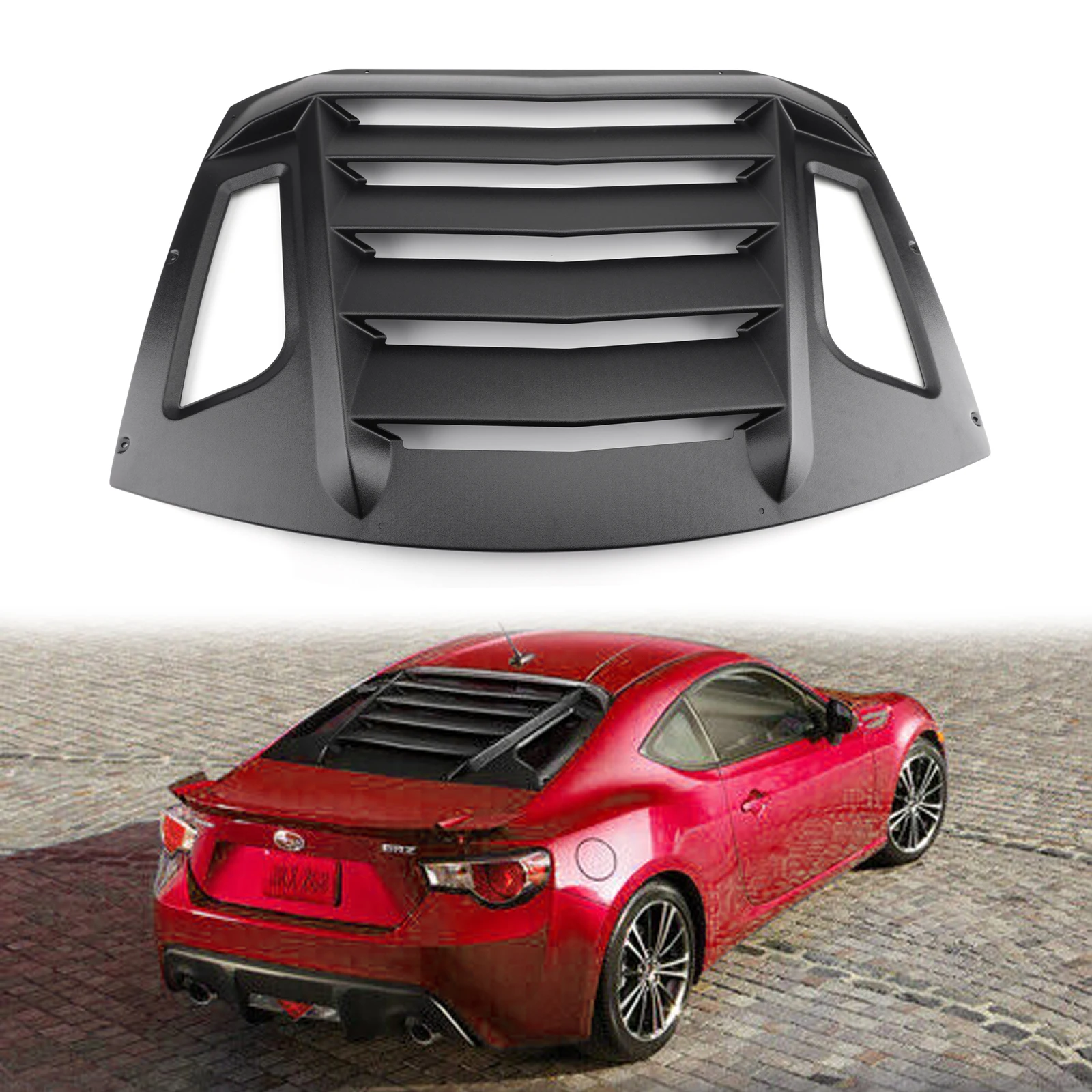 

Areyourshop Rear Window Louver Sun Shade Cover for 13 14 15 16 17 18 For Subaru BRZ Scion FR-S For Toyota GT86, Black