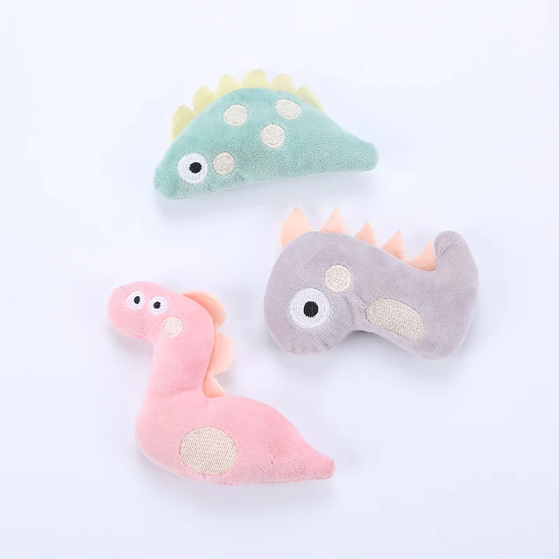 

New upgraded Dinosaurs shape cute plush toy with catnip for kitty interactive cat toy