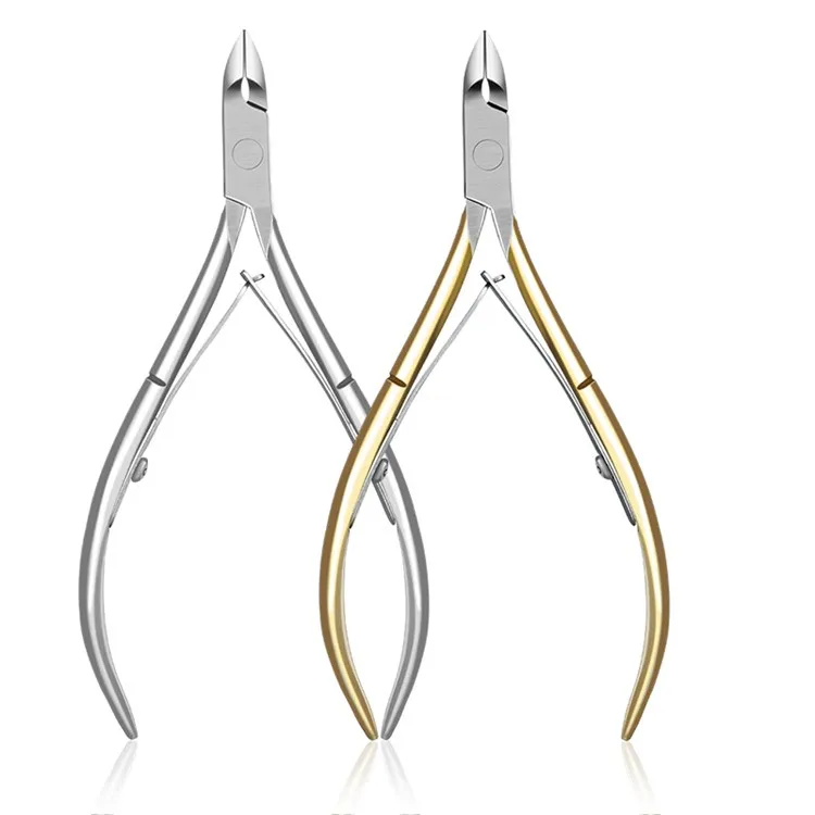 

Stainless Steel Cuticle Nipper Professional Remover Scissors Finger Care Manicure Nail Clipper Dead Skin Tools Gold and Sliver, Sliver/ gold