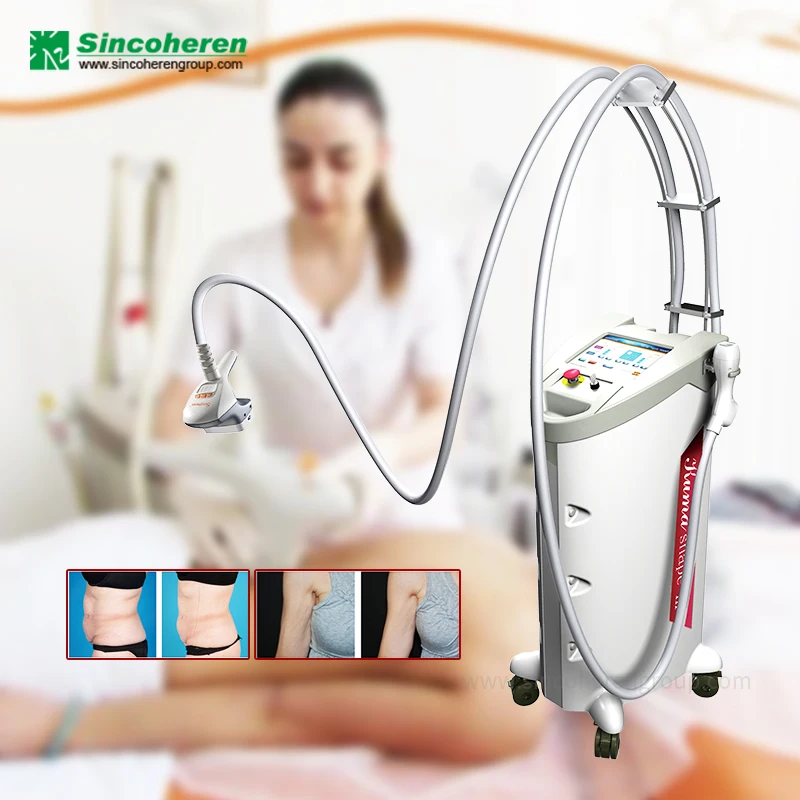 

IR+RF+VACUUM+ MASSAGE ROLLER 5-in-1 cellulite reduction cavitation RF vaccum body machine Kuma shape slimming machine, White