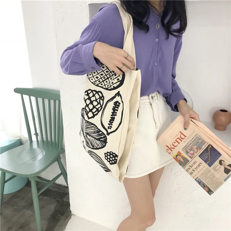 

2021new Style Canvas Bags with Printing Custom Cotton Canvas tote Shopping Bags
