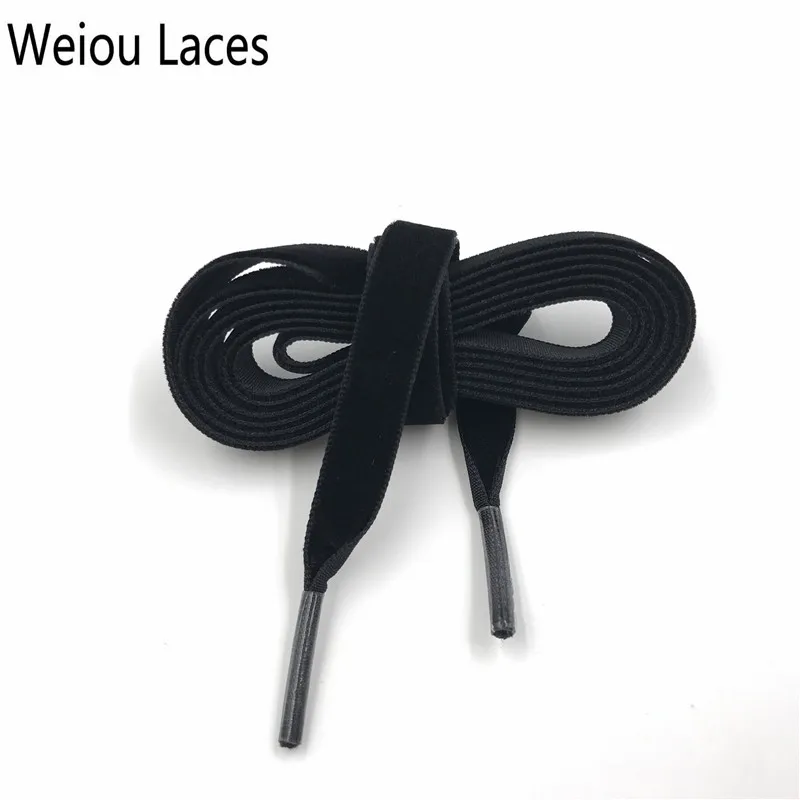 

Weiou Brand Shoe accessories manufacturer flat Shoelaces Lovely adorable luxury Velvet Trendy for womens shoes