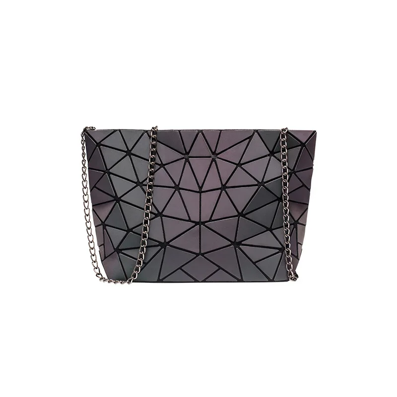 

Hot Selling Geometric Luminous Purses and Handbag for Women Holographic Reflective Bag Backpack Wallet Tote bags Clutch Set