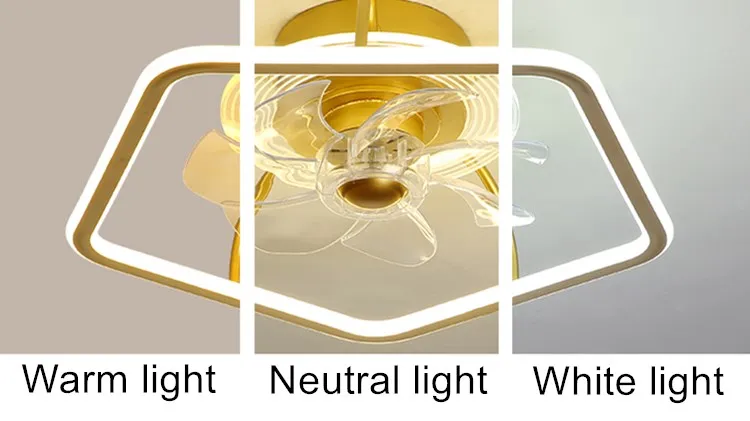 Modern decorative led ceiling fan light surface mounted led fan light with remote