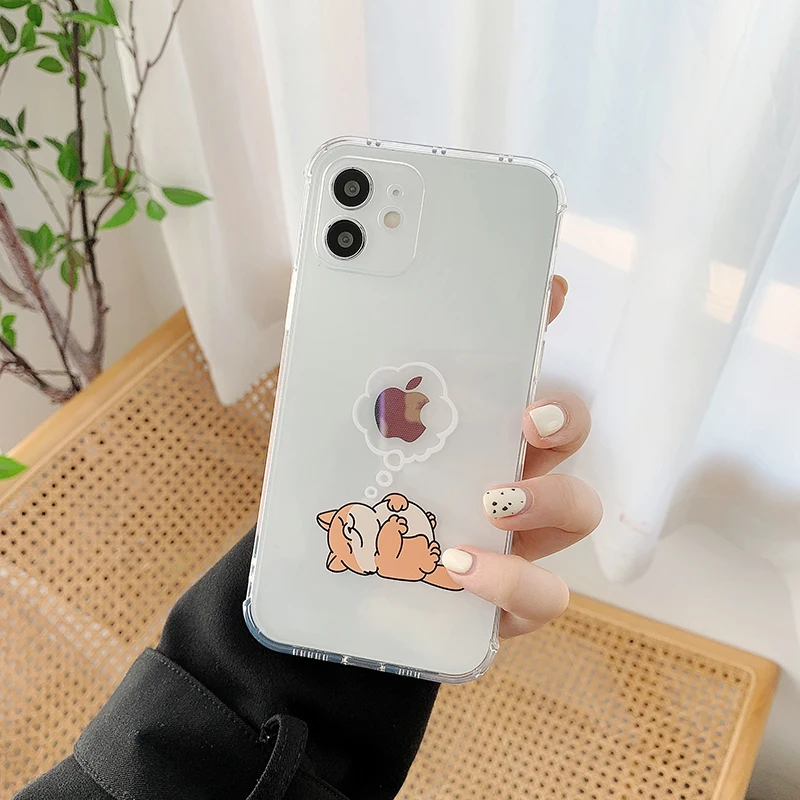 

Soft TPU Dozy Cat Mobile Phone Case for iPhone 12 11 XR XS Max 7 7Plus
