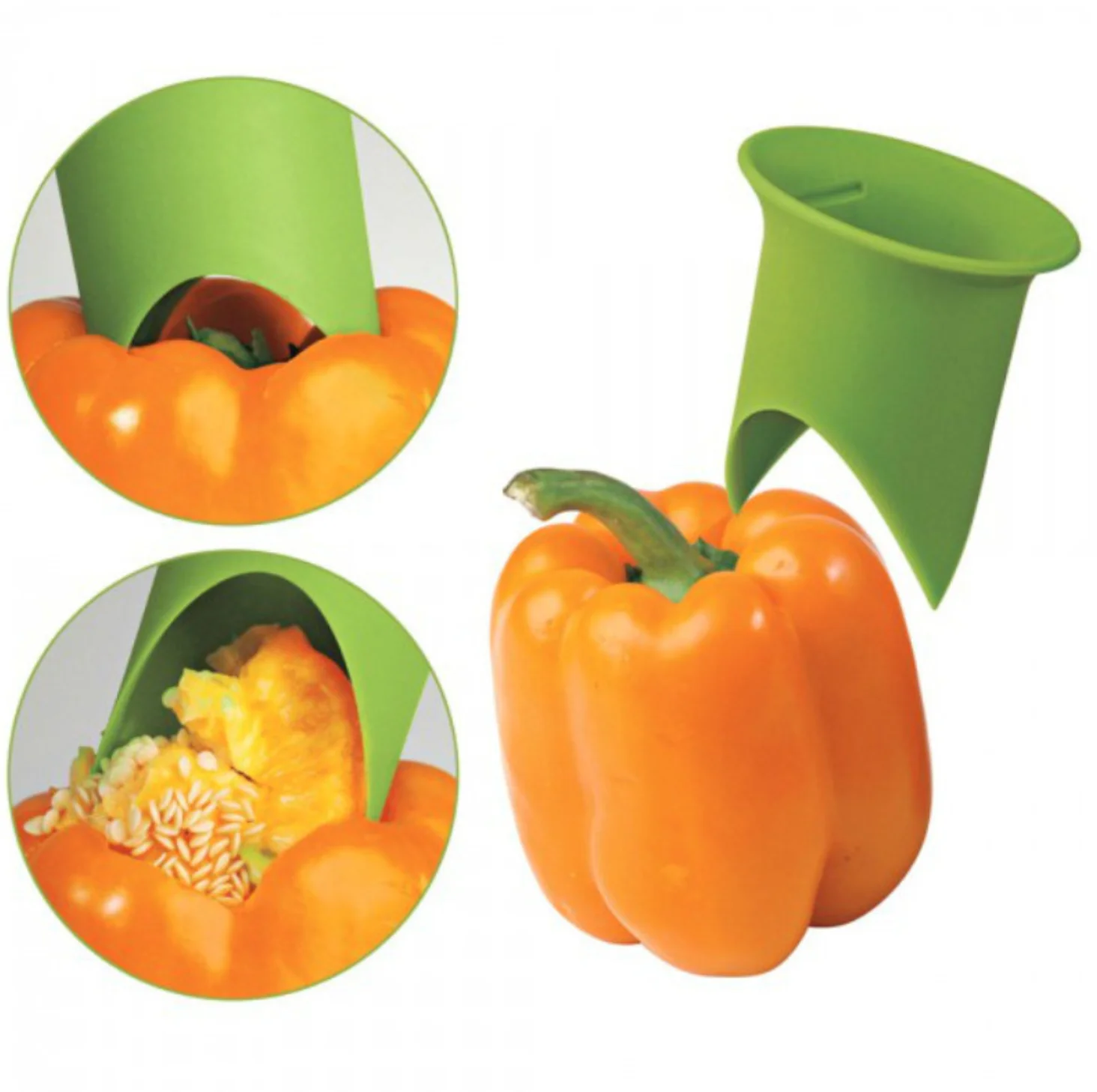 

H975 Home Kitchen Cooking Tools Plastic Chilis Cutter Peppers Corer Multi Sizes Chili Jalapeno Bell Pepper Seed Remover, Multi colour