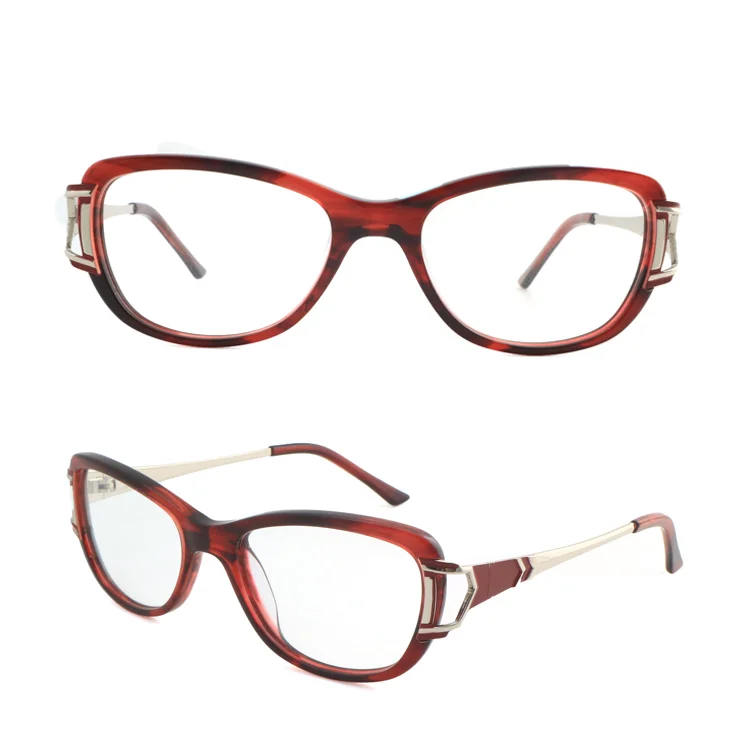 Wholesale Changeable Color Metal Temple Eyeglasses Frames With Unique