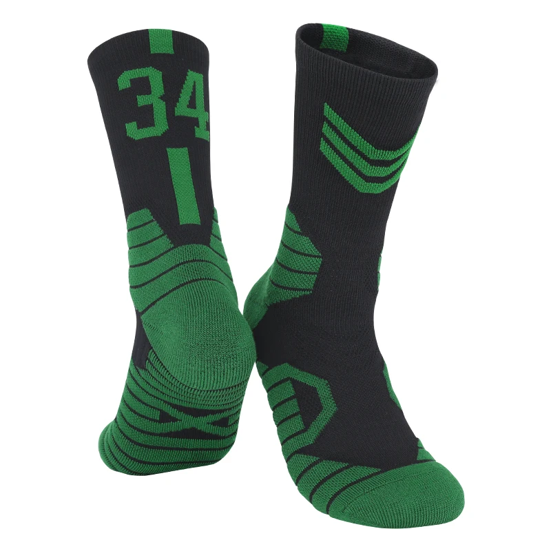 

Hot selling Number elite basketball socks crew tube mens athletic socks, Multi color