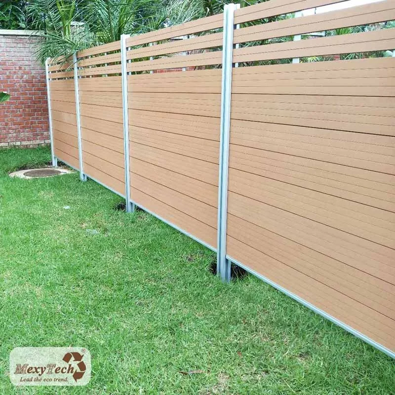 

New design fencing eco-friendly wpc fence from factory, Teak/coffee/ dark gray