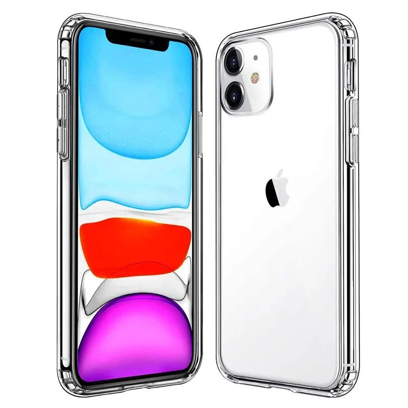 

TPU PC Caso Claro Crystal Clear Shockproof Hard Phone Case For iPhone 13 12 11 Pro Max XR XS MAX SE 2020 8 Plus