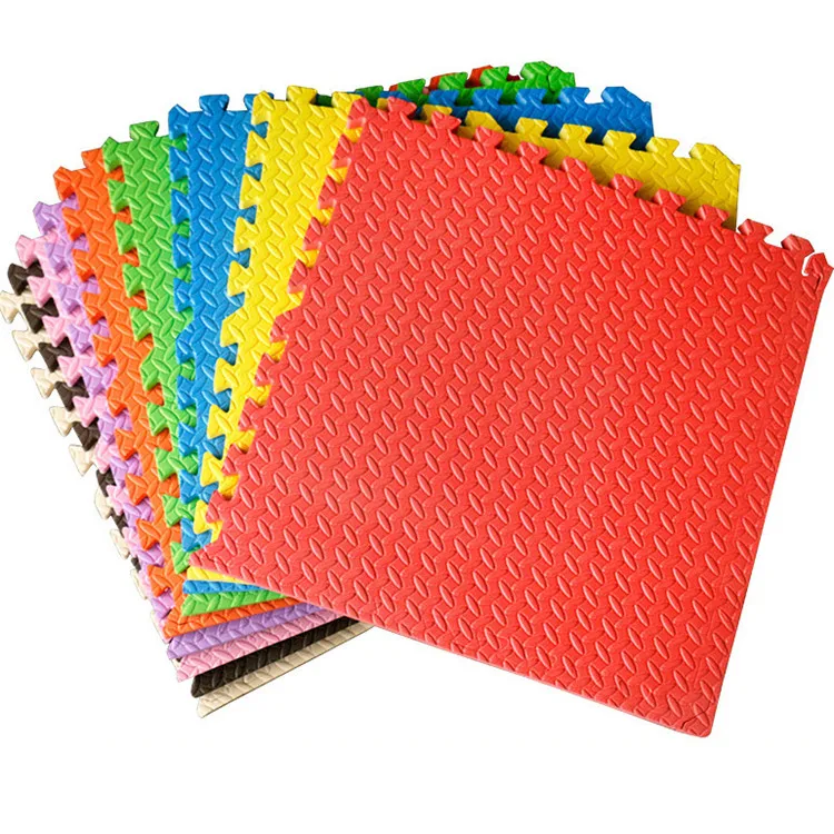 Eva Interlocking Turf Tiles Grass Eva Puzzle Mat Mix Plush Puzzle Foam