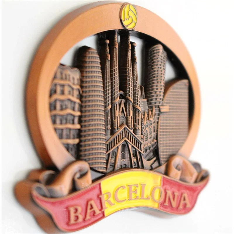 

Custom City Souvenir Around The World Spain Madrid Metal Fridge Magnet, Customized color