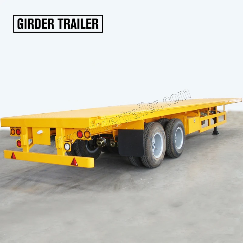 

Container trailer manufacturers twin axle chassis shipping container 40 ft flat deck trailer for sale, According to customer requirement