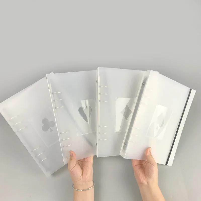 

Wholesale plastic PP matte transparent a4/a5/a6/a7/b5 file folder planner ring binder covers with 6 rings 4/9 rings