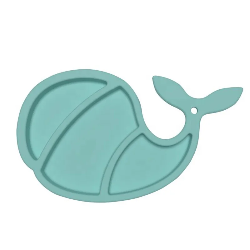 

New Arrival Cute Fish Pattern Toddlers Food Grade Silicone Baby Suction Plate