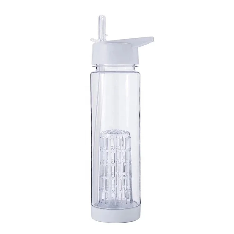 

Best selling 700ml tritan plastic fruit infuser water bottle with straw lid, Customized color