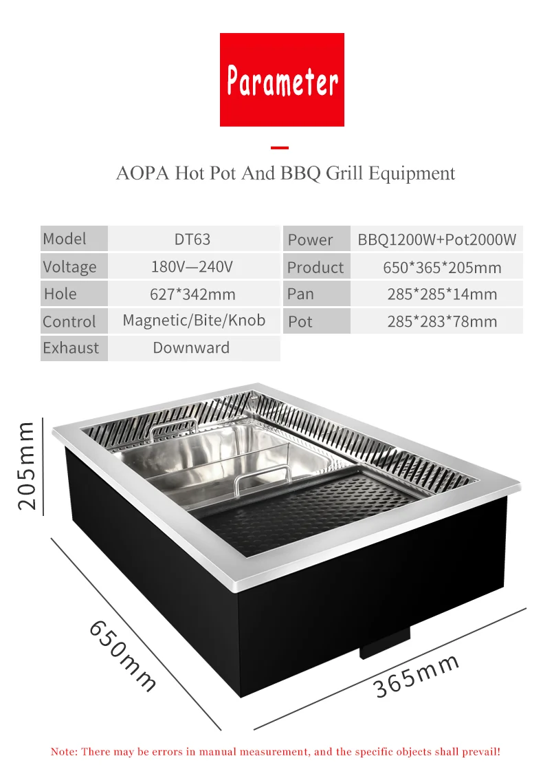 Commercial Smokeless Square Samgyupsal Korean Bbq Restaurant Equipment