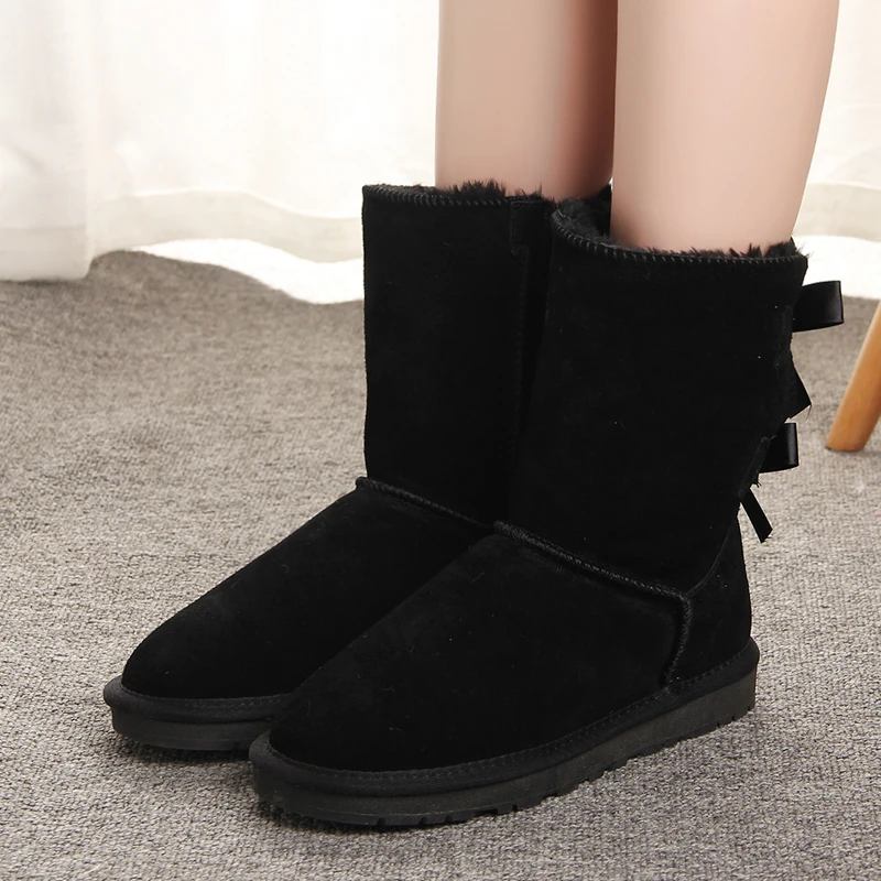 

2020 best selling fashion girls warm kids ankle snow boots winter fur cow boots, As the picture shows