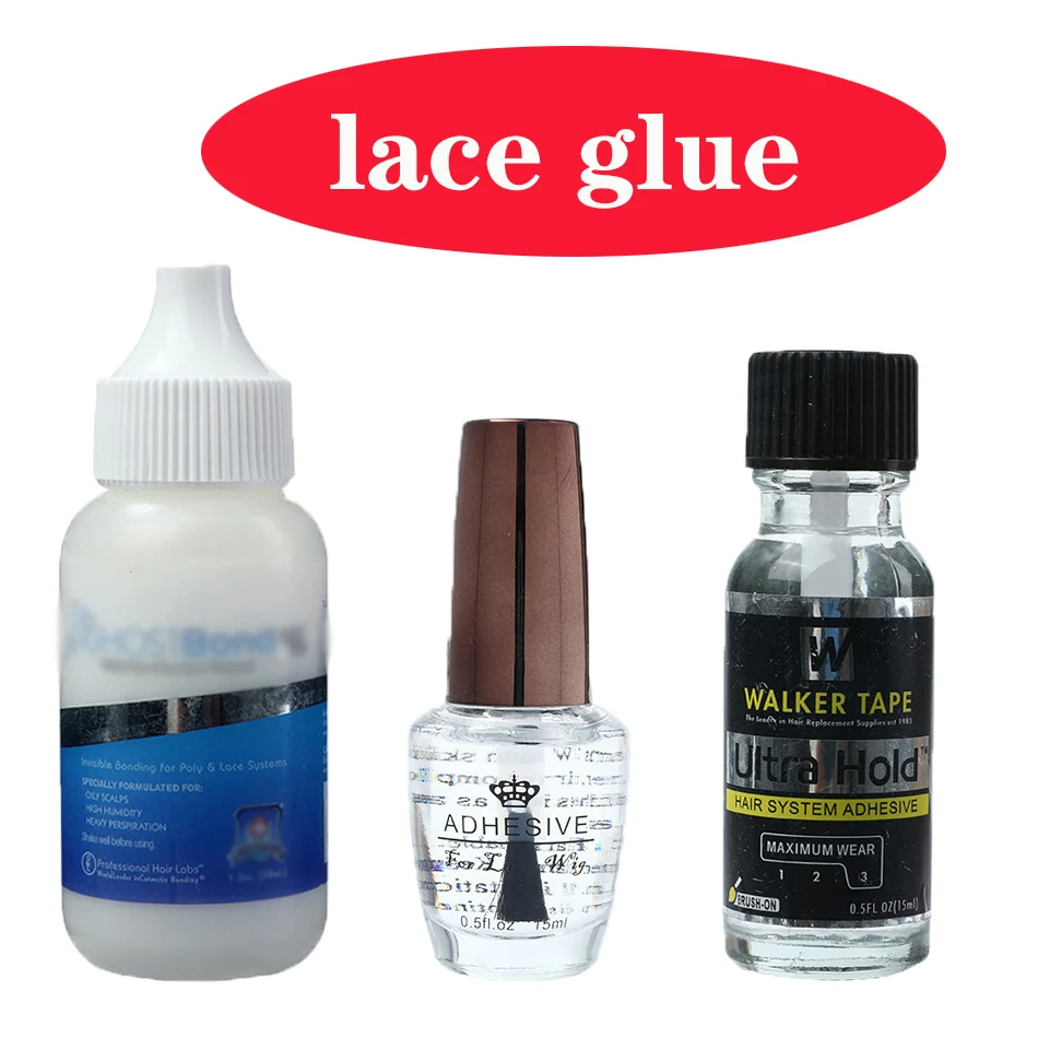 

custom logo/private label Strong hold Clear Lace Glue WaterProof Wig Bonding Glue Invisible Adhesive For Lace FRONT Wigs Glue