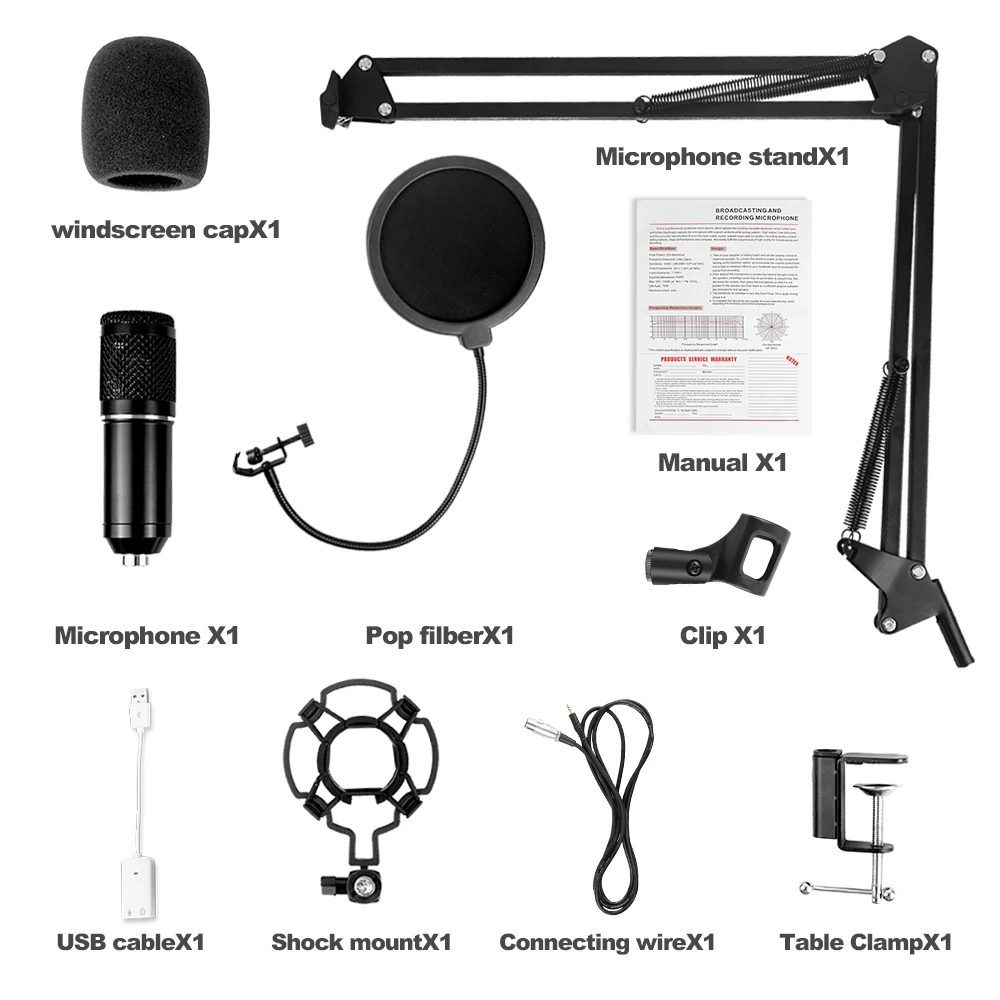 
professional condenser consider microfone studio recording microphone kit 