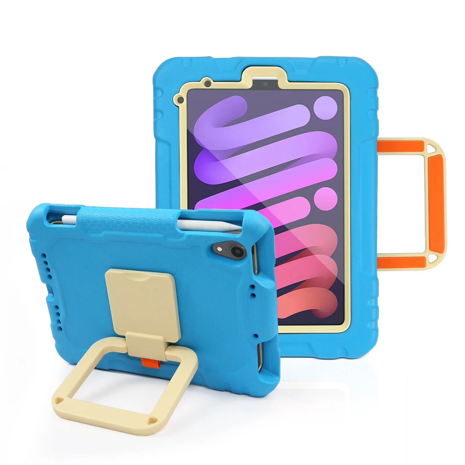 

Wholesale Price Shockproof Waterproof Safe EVA Foam Tablet Cover Case for iPad Mini 6 2021 with Foldable Kickstand