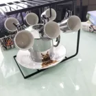 Manufacturer Wholesale Porcelain mirror tea coffee drinks pot set