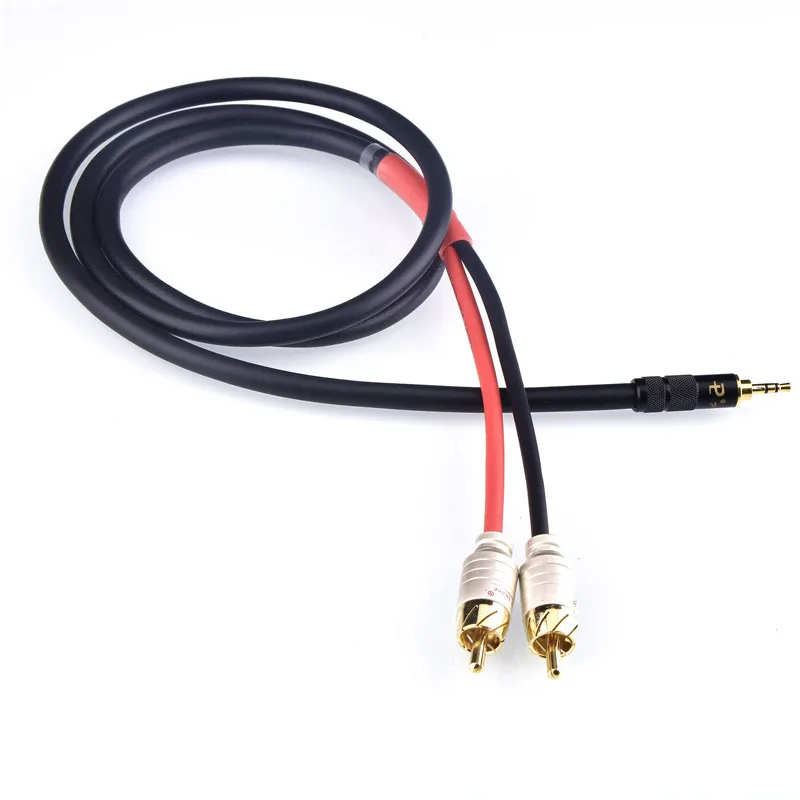 

HIFI Aux 3.5mm To Av Car Audio Double Shield Rca Cable With Gold Plated Lotus Plug