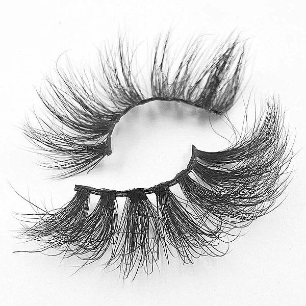 

Wholesale 25mm Thickness False 3d Strip Real Mink Eyelashes Private Label Makeup Fluffy Eyelash Mink Fur Vendor, Natural black