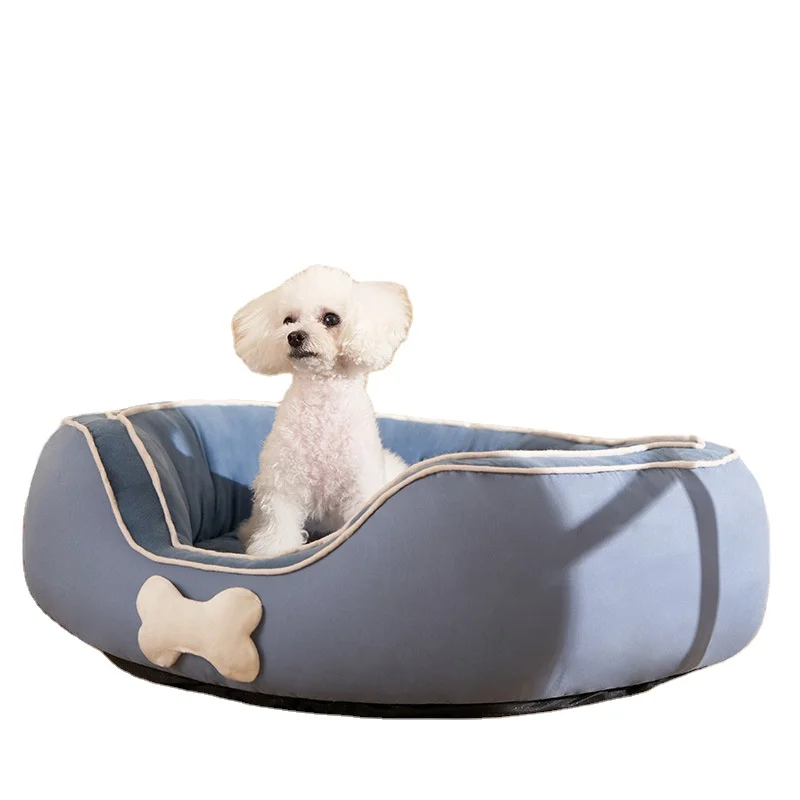 

Wholesale OEM available custom logo promotional grey foldable luxury sofa large pet dog bed