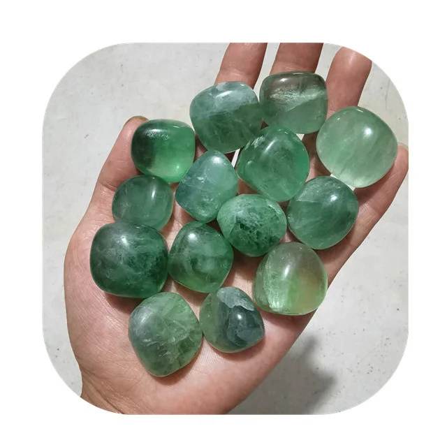 

New arrivals 20-30mm crystals healing stones bulk gemstone natur green fluorite tumbled stones for sale