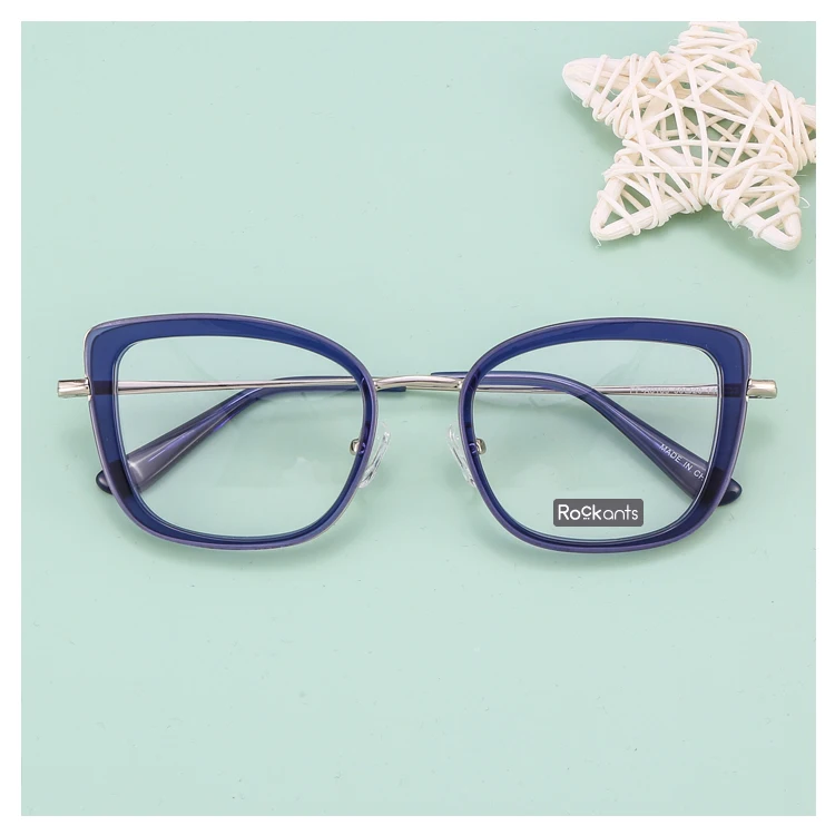 

New fashion cat eye women acetate metal optical eyeglasses frames spectacles eyeglasses frames, 3 colors