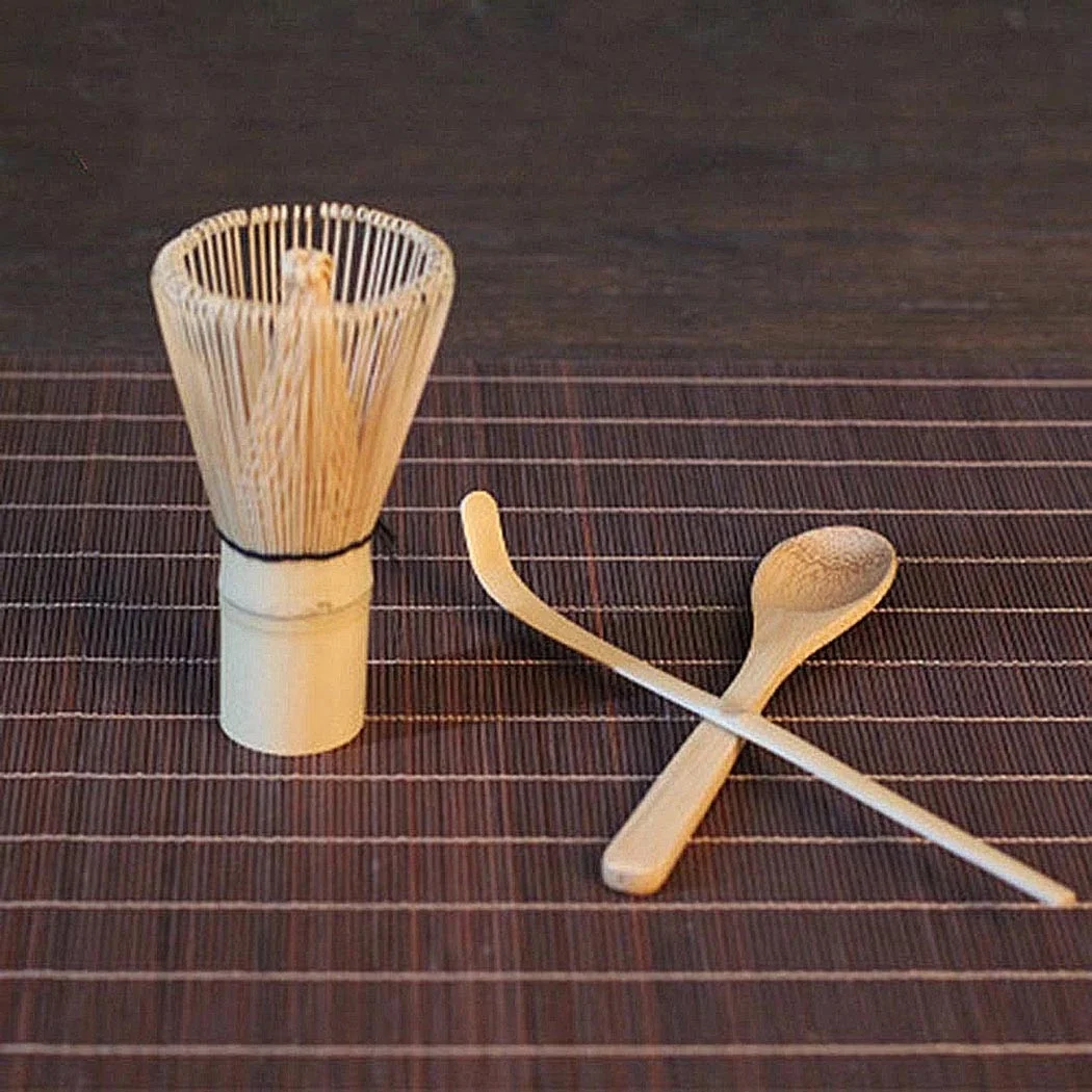 

3PCS Japanese Tea Set Includes Bamboo Whisk Traditional Scoop Tea Spoon Teaware Tea Tool for Matcha