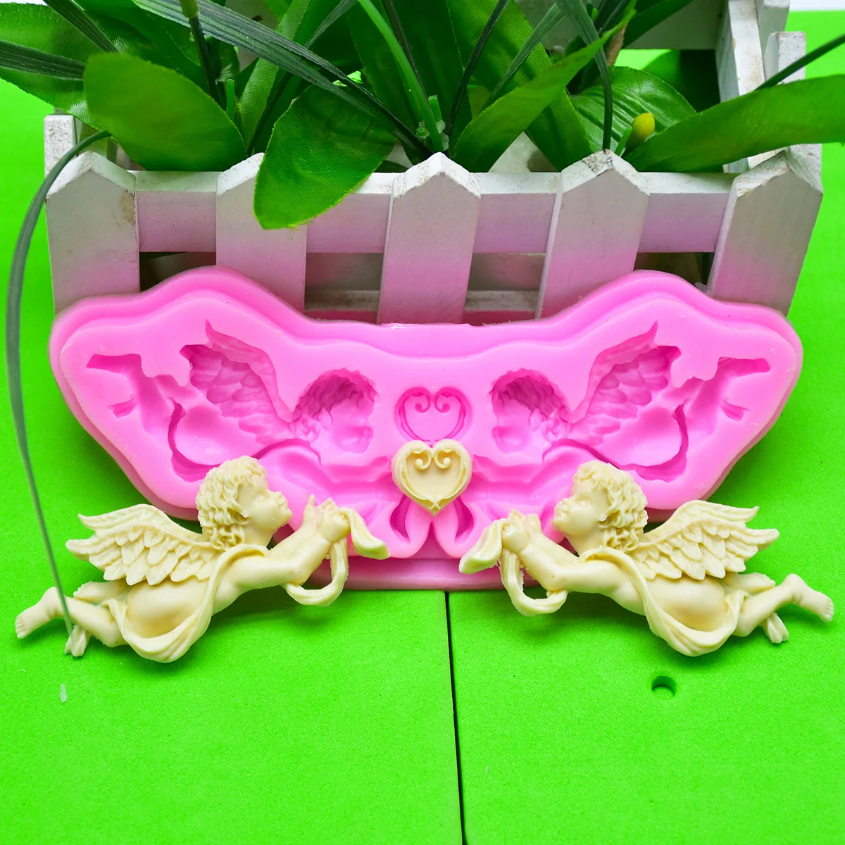 

DIY Baking Angel Wing Shaped Silicone Mold Cake Dry Pace Baking Ultra Light Clay Silicone Mold for Baking Pastry Accessories
