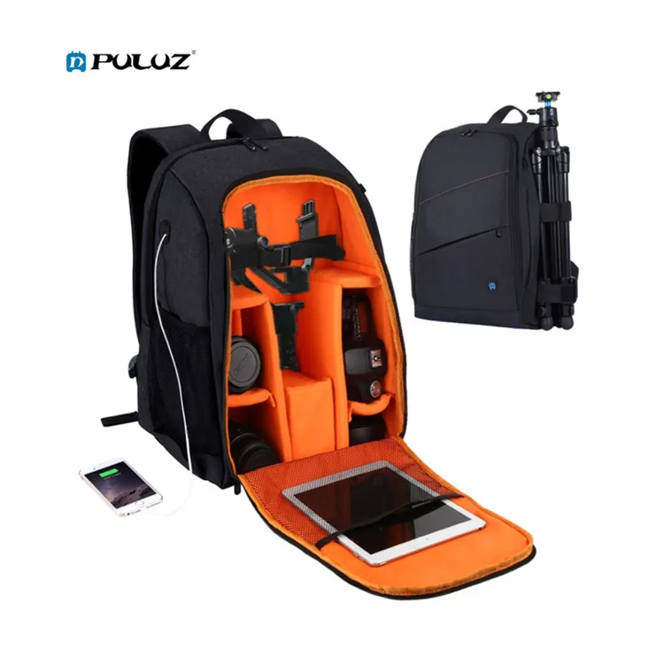 

Wholesale PULUZ Outdoor Dual Shoulders Backpack Waterproof Scratch-proof Handheld PTZ Stabilizer DSLR Camera Bag, Black/gray