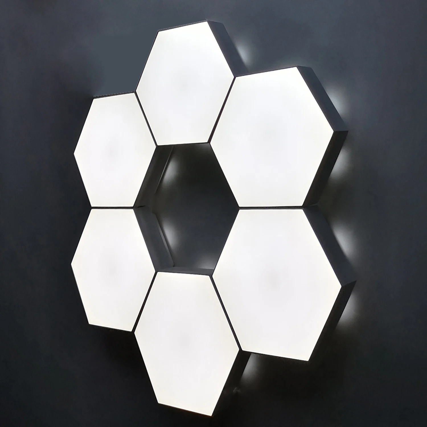 6PCS Quantum Honeycomb Mosaic Color Version Hexagonal Modular Touch Sensitive Lighting Wall Lamp LED Night Light