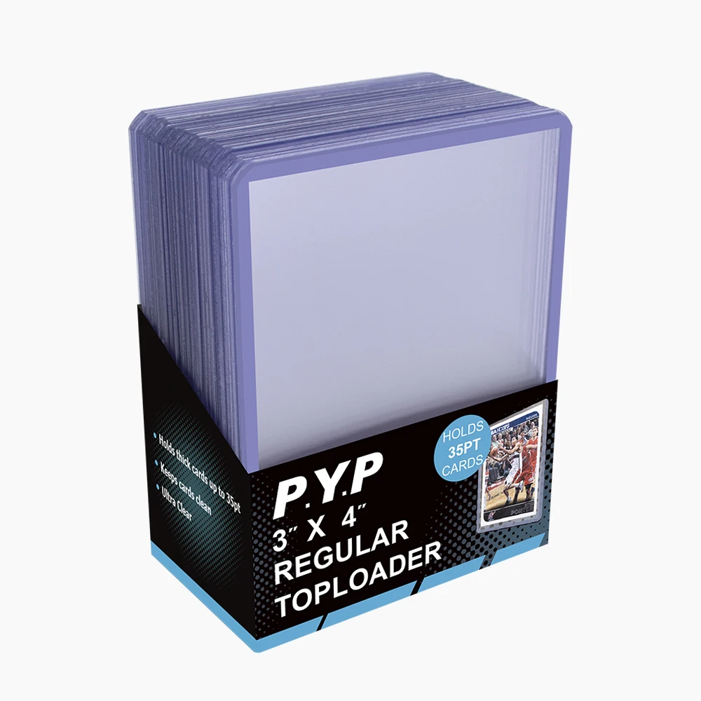 

Toploaders 3" x 4" top loader 35PT 25ct trading card card holder 1000counts, Super clear