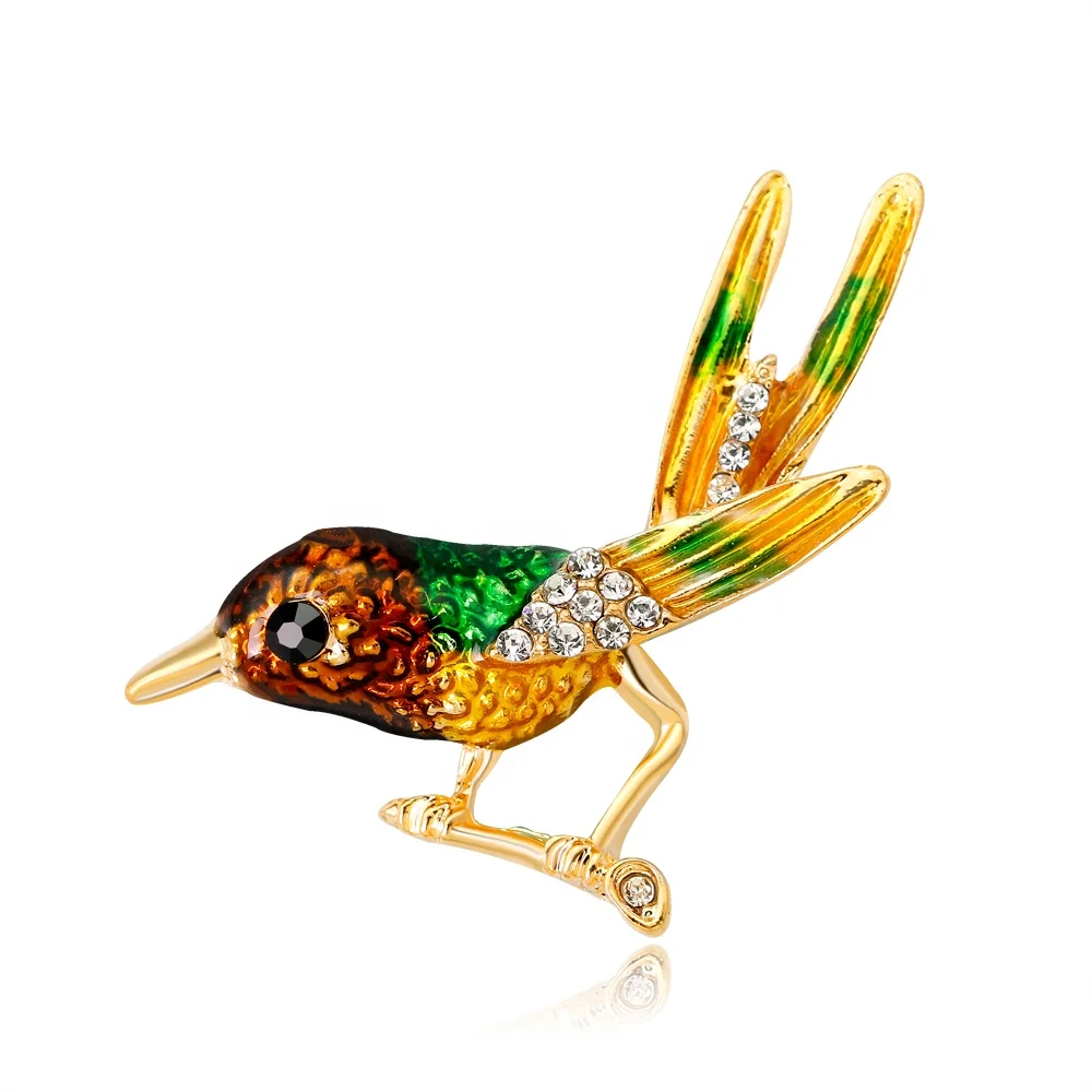 

Hot Selling High Quality Customizable Fashion Color Bird Brooch, Picture shows