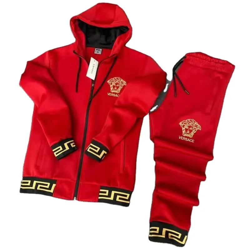 

Brand quality tracksuit men 2 piece set tracksuits for men Trend Fashion embroider Sports Fitness Two-piece jogger men tracksuit